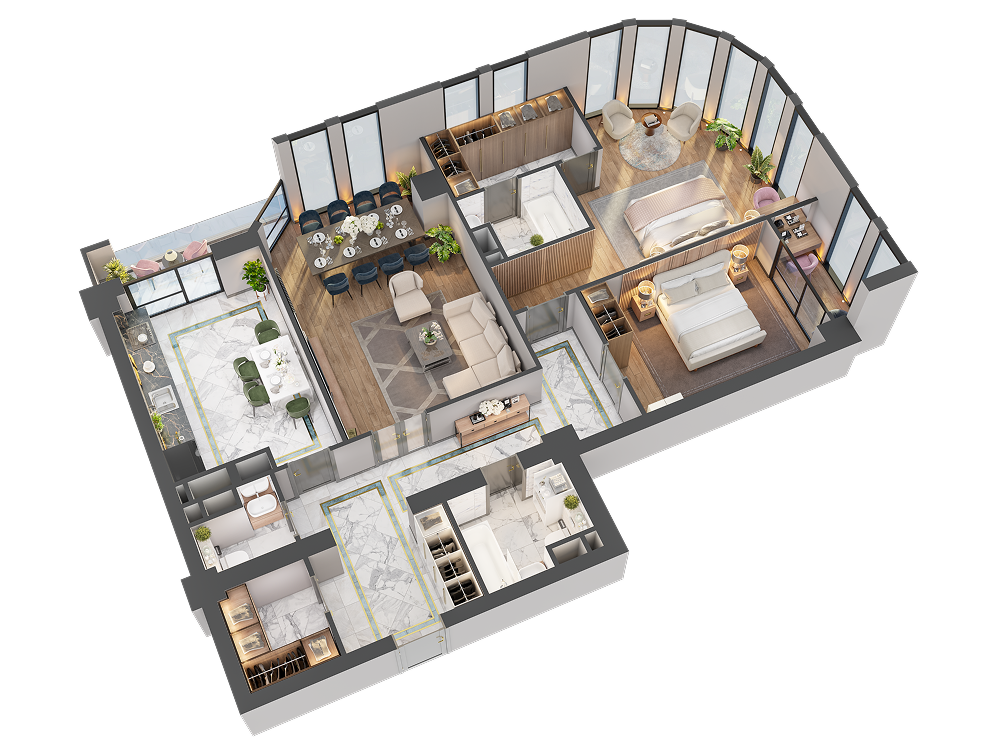 Планировка 2 комнатная №5